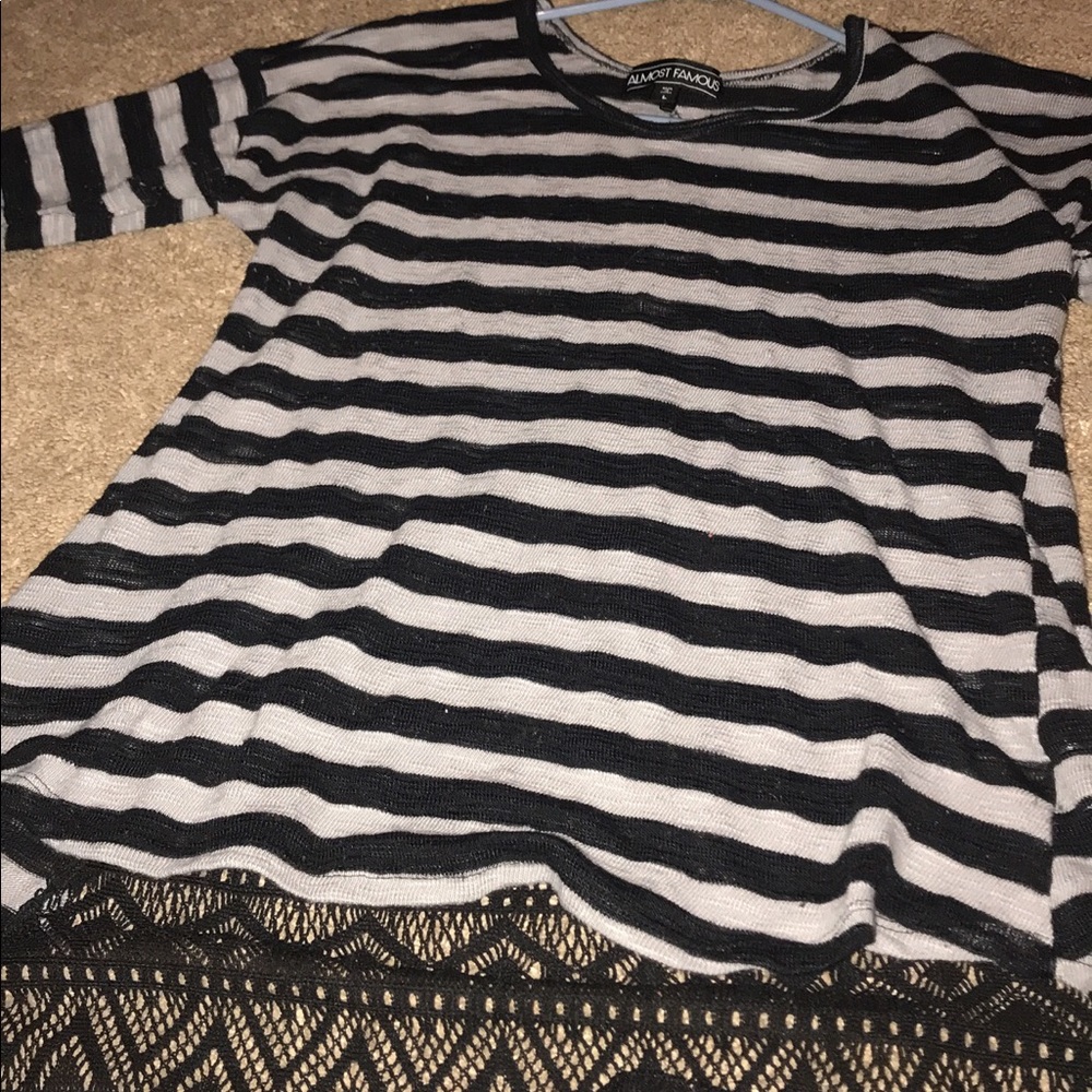 almost famous lace back sweater